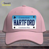 Hartford Connecticut Novelty License Plate Hat Cotton / Pink