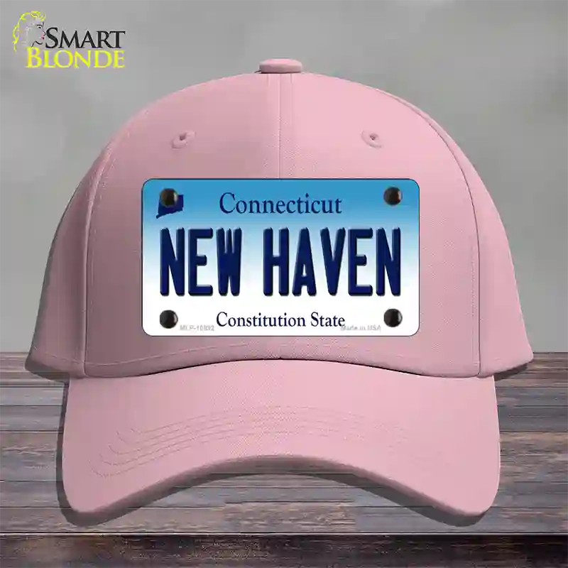 New Haven Connecticut Novelty License Plate Hat Cotton / Pink