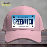 Greenwich Connecticut Novelty License Plate Hat Cotton / Pink