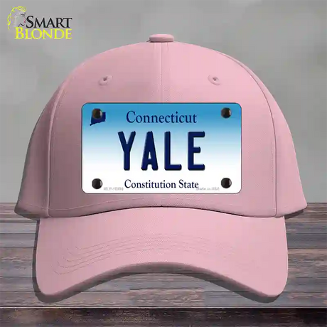 Yale Connecticut Novelty License Plate Hat Cotton / Pink