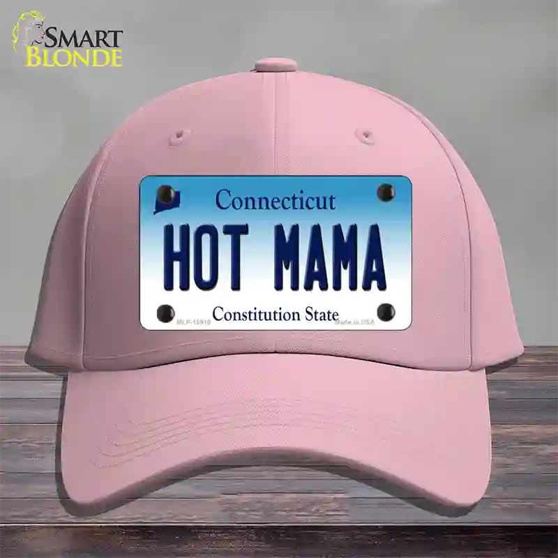 Hot Mama Connecticut Novelty License Plate Hat Cotton / Pink