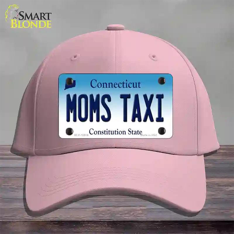 Moms Taxi Connecticut Novelty License Plate Hat Cotton / Pink