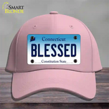 Blessed Connecticut Novelty License Plate Hat Cotton / Pink