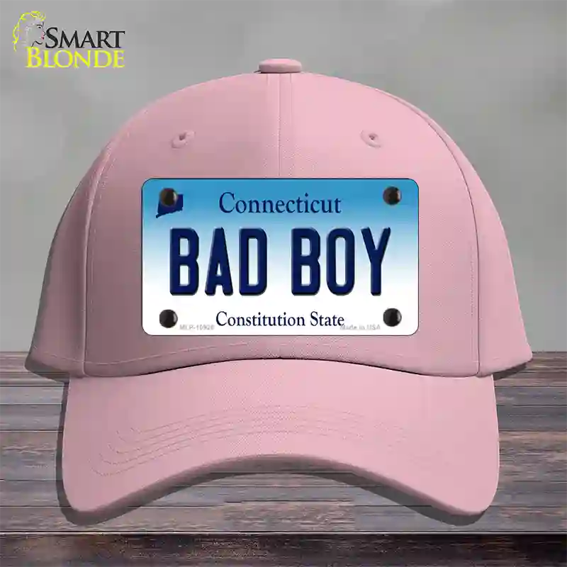 Bad Boy Connecticut Novelty License Plate Hat Cotton / Pink