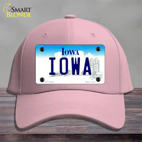 Iowa State Novelty License Plate Hat Cotton / Pink