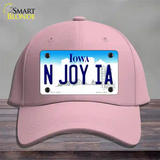 N Joy IA Iowa Novelty License Plate Hat Cotton / Pink