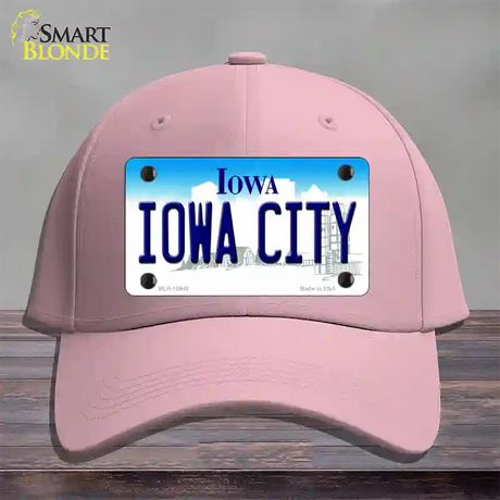 Iowa City Iowa Novelty License Plate Hat Cotton / Pink