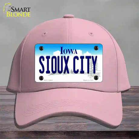 Sioux City Iowa Novelty License Plate Hat Cotton / Pink