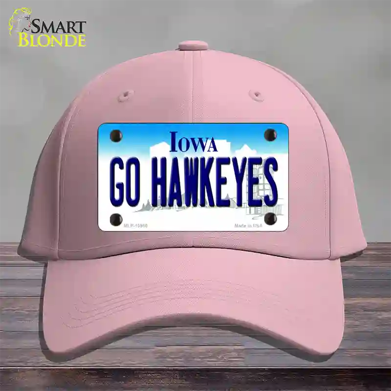 Go Hawkeyes Iowa Novelty License Plate Hat Cotton / Pink