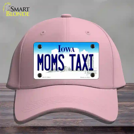 Moms Taxi Iowa Novelty License Plate Hat Cotton / Pink