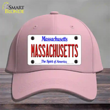 Massachusetts State Novelty License Plate Hat Cotton / Pink