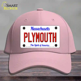 Plymouth Massachusetts Novelty License Plate Hat Cotton / Pink