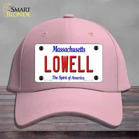 Lowell Massachusetts Novelty License Plate Hat Cotton / Pink