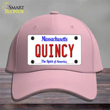 Quincy Massachusetts Novelty License Plate Hat Cotton / Pink