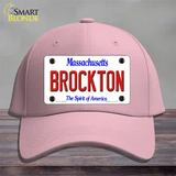 Brockton Massachusetts Novelty License Plate Hat Cotton / Pink