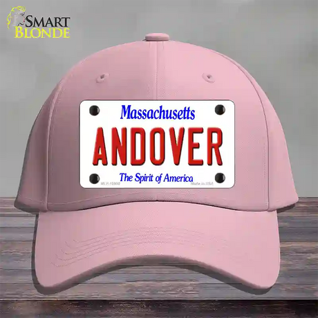 Andover Massachusetts Novelty License Plate Hat Cotton / Pink