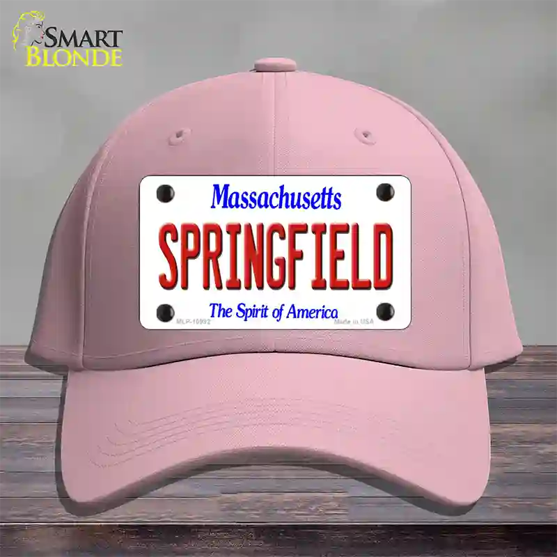 Springfield Massachusetts Novelty License Plate Hat Cotton / Pink