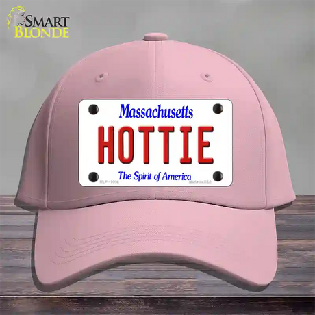 Hottie Massachusetts Novelty License Plate Hat Cotton / Pink