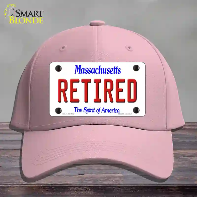 Retired Massachusetts Novelty License Plate Hat Cotton / Pink