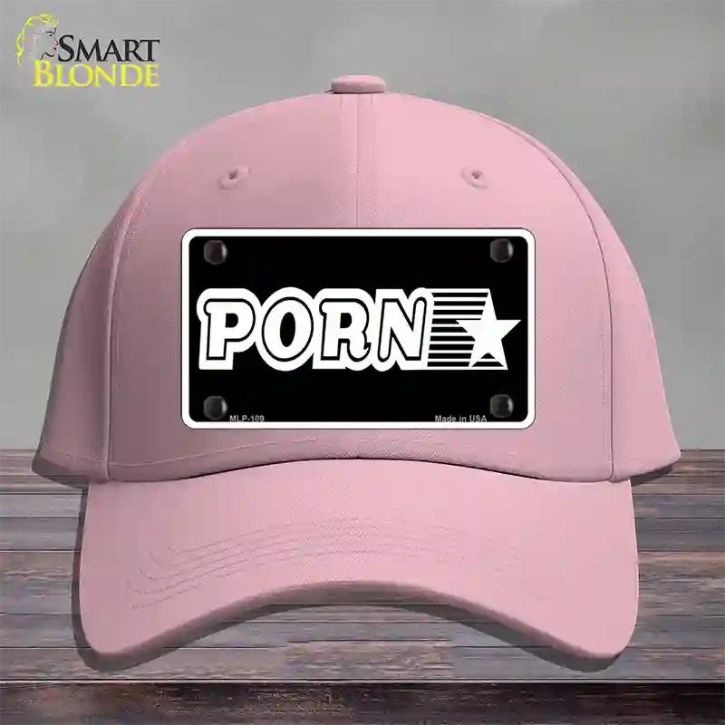 Porn Star Novelty License Plate Hat Cotton / Pink