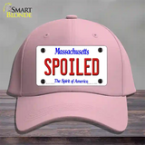 Spoiled Massachusetts Novelty License Plate Hat Cotton / Pink