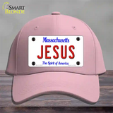 Jesus Massachusetts Novelty License Plate Hat Cotton / Pink