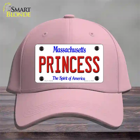 Princess Massachusetts Novelty License Plate Hat Cotton / Pink