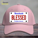 Blessed Massachusetts Novelty License Plate Hat Cotton / Pink