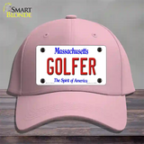 Golfer Massachusetts Novelty License Plate Hat Cotton / Pink