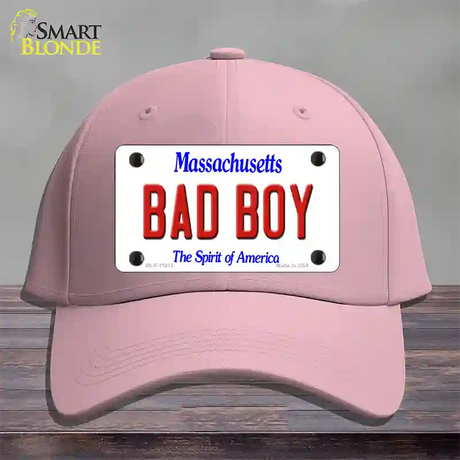 Bad Boy Massachusetts Novelty License Plate Hat Cotton / Pink