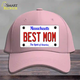 Best Mom Massachusetts Novelty License Plate Hat Cotton / Pink