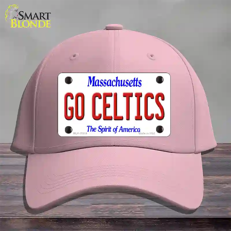 Go Celtics Massachusetts Novelty License Plate Hat Cotton / Pink