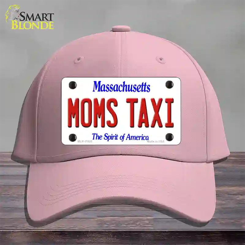 Moms Taxi Massachusetts Novelty License Plate Hat Cotton / Pink