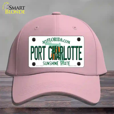 Port Charlotte Florida Novelty License Plate Hat Cotton / Pink