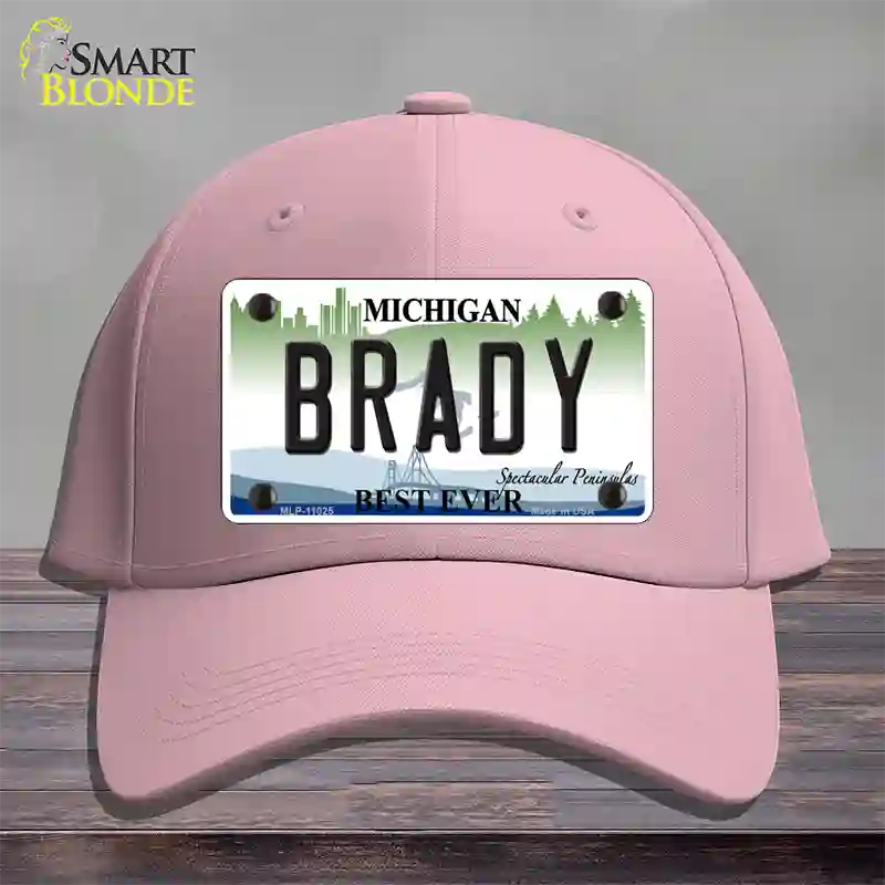 Brady Michigan Novelty License Plate Hat Cotton / Pink