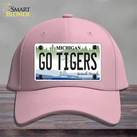 Go Tigers Michigan Novelty License Plate Hat Cotton / Pink