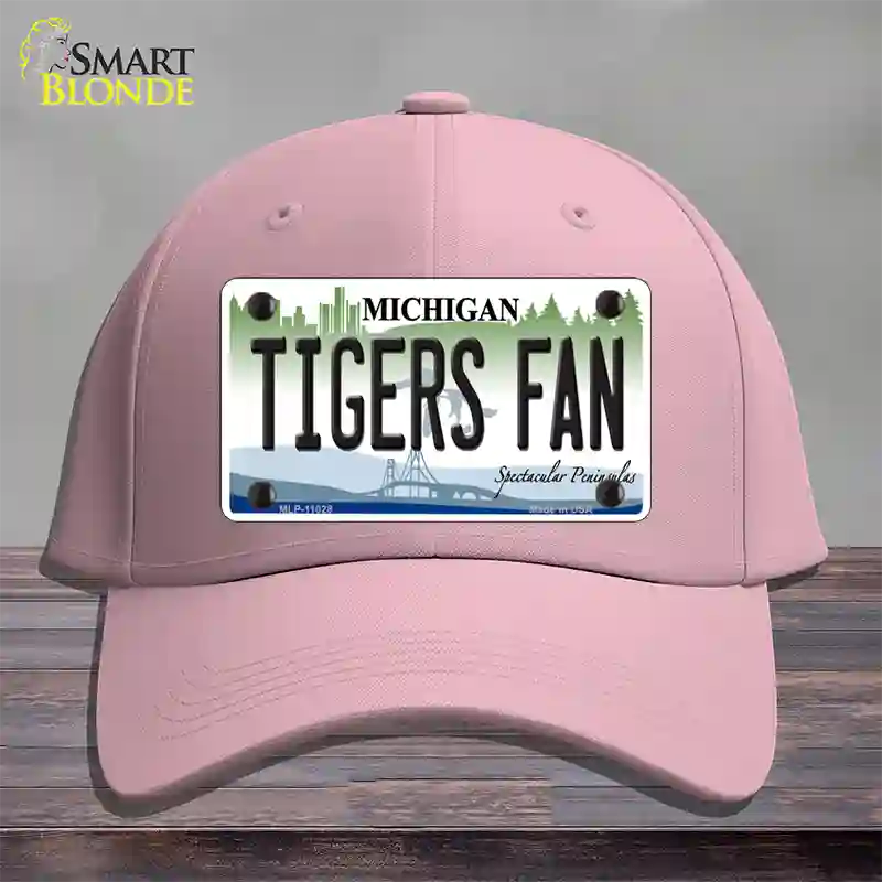 Tigers Fans Michigan Novelty License Plate Hat Cotton / Pink