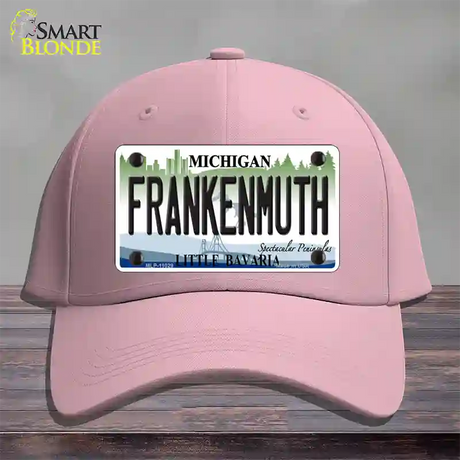 Frankenmuth Michigan Novelty License Plate Hat Cotton / Pink