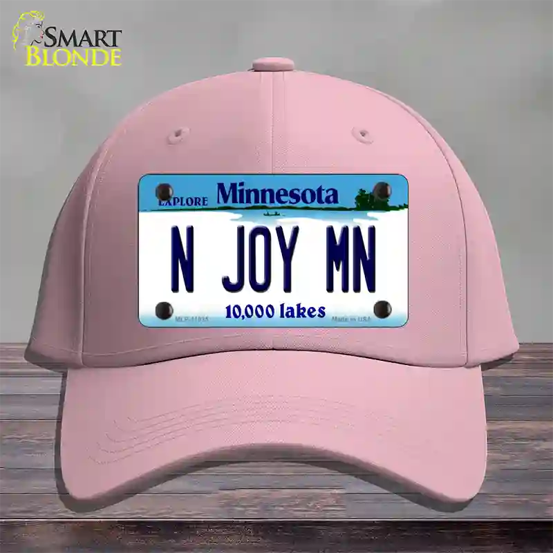 N Joy MN Minnesota Novelty License Plate Hat Cotton / Pink