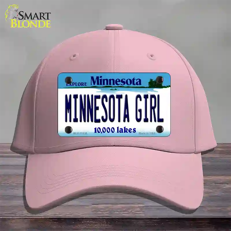 Minnesota Girl Minnesota Novelty License Plate Hat Cotton / Pink