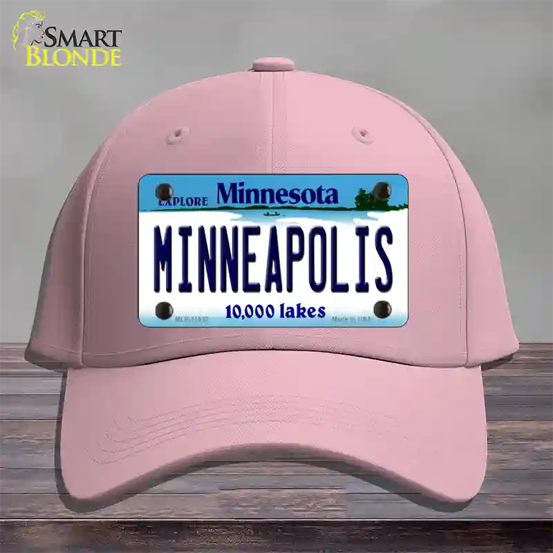 Minneapolis Minnesota State Novelty License Plate Hat Cotton / Pink