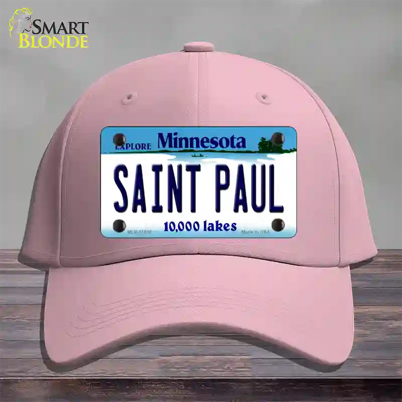 Saint Paul Minnesota State Novelty License Plate Hat Cotton / Pink