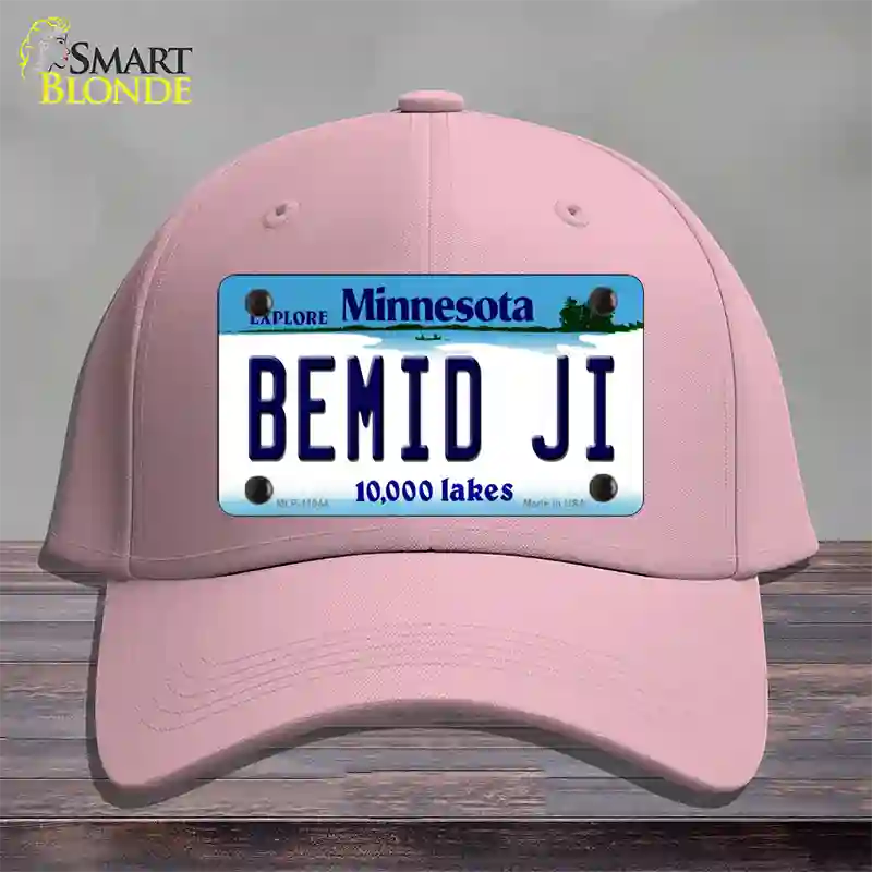 Bemid Ji Minnesota State Novelty License Plate Hat Cotton / Pink