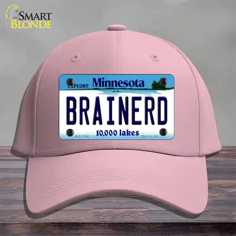 Brainerd Minnesota State Novelty License Plate Hat Cotton / Pink