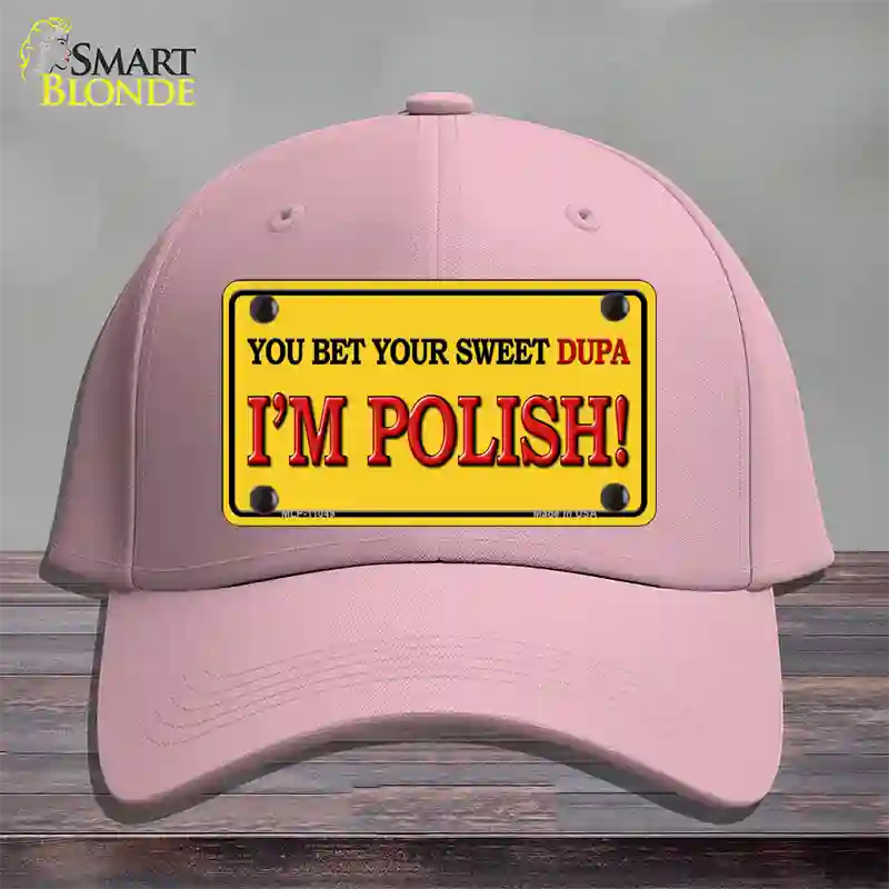 Im Polish Yellow Novelty License Plate Hat Cotton / Pink