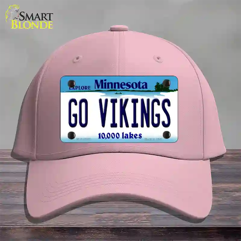 Go Vikings Minnesota Novelty License Plate Hat Cotton / Pink