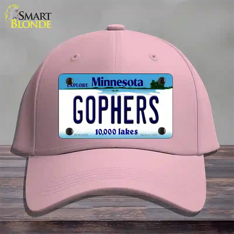 Gophers Minnesota State Novelty License Plate Hat Cotton / Pink