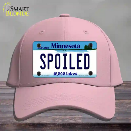 Spoiled Minnesota State Novelty License Plate Hat Cotton / Pink