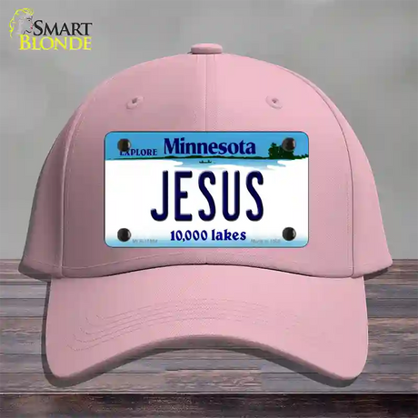 Jesus Minnesota State Novelty License Plate Hat Cotton / Pink