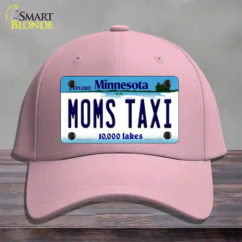 Moms Taxi Minnesota State Novelty License Plate Hat Cotton / Pink